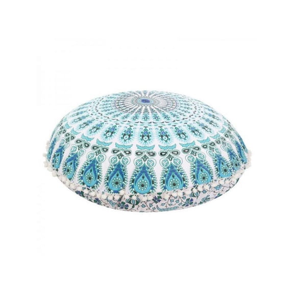 Large Mandala Floor Pillows Round Bohemian Meditation Cushion Cover Pouf