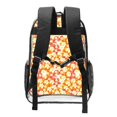 thumbnail image 2 of Honeii Orchids Flowers Print Clear Backpack Heavy Duty Transparent Bag 17" See Through BookBag for Women Men Adults Work Festival Sports Travel, 2 of 7