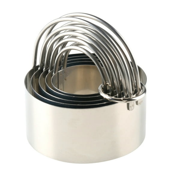 GOOHOCHY Cookie Cutters Silver 5Pcs 1.6 2 2.4 3.1 3.9in