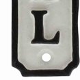 thumbnail image 3 of Benjara BM219002 Modern Designed Metal Tablet with Pull Sign & Holes, Black & White, 3 of 4