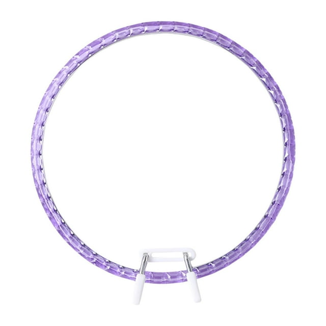 yuksok Embroidery Hoop Round Cross Stitch Hoop Display Frame 16cm Versatile Spring Tension Embroidery Frame for Needlework Wedding violet
