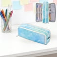 thumbnail image 2 of Large Capacity Multi-Compartment Pencil Case with Zipper – Durable Water-Resistant Oxford Organizer for Stationery, Office Supplies, Makeup & Travel, 2 of 4