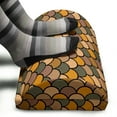 thumbnail image 3 of Aboriginal Foot Rest, Abstract Repeating Pattern of Overlapping Dotted Rounds in Earth Tones, Non-Slip Backing Adjustable Ergonomic Memory Foam Leg Support for Office, Multicolor, by Ambesonne, 3 of 5
