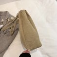 thumbnail image 4 of Bolso de hombro grande de pana de moda para mujer (caqui), 4 of 9