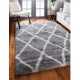thumbnail image 4 of Unique Loom Opulence Trellis Shag Geometric Area Rug or Runner, 4 of 8