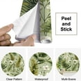 thumbnail image 4 of Peel and Stick Wallpaper Waterproof white flowers fern leaves Botanical Wall Mural Decor Self Adhesive and Removable 69in x 98in, 4 of 8