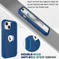 thumbnail image 6 of for iPhone 15 Case, [2+Tempered Glass Screen Protector] [10 FT Military Dropproof], Non-Slip Shockproof iPhone 15 Phone Case 6.1 Inch(Blue), 6 of 14