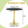 thumbnail image 4 of StnTalk 31.5" Round Dining Table, Modern Tulip Kitchen Table for 2-4, Small Space Pedestal Dining Table with MDF Top for Apartment Dining Room, 4 of 8