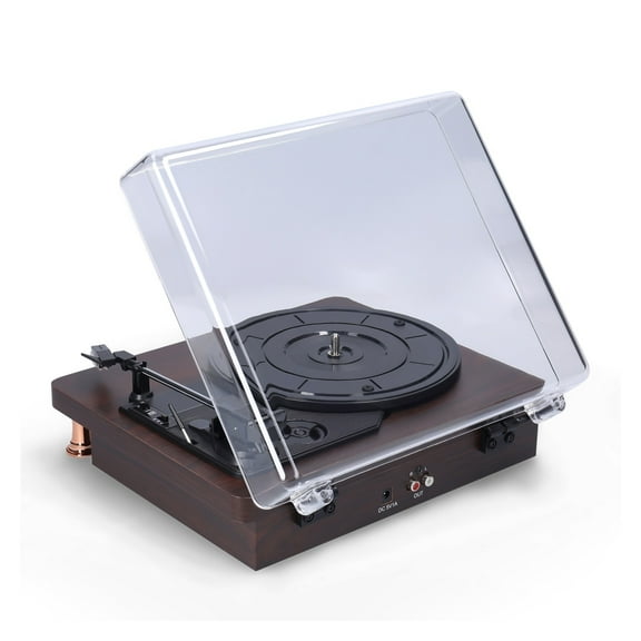 Retro Vinyl Record Player W/ Dustproof Cover Classic Nostalgic Style Record Player 33/45/78RPM Turntables Gramophone Phonograph ,Louder and Clearer