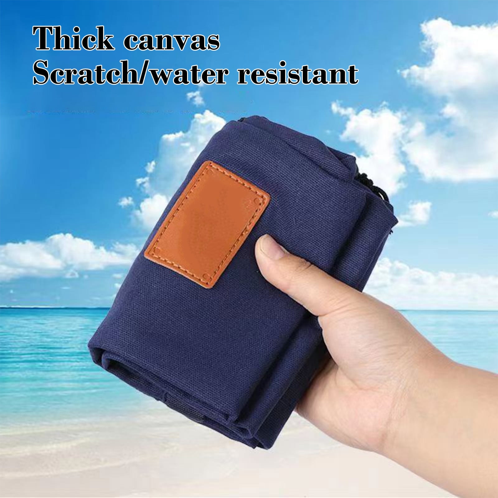 3 Packs Canvas Fishing Rod Storage Bag with Umbrella Holder - Durable Waterproof Gear Organizer for Fishing Accessories, Tackle Box & Rods
