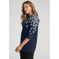 thumbnail image 2 of Jessica London Women's Plus Size Boatneck Tunic Top 3/4 Sleeve Shirt  Loose Fit, 2 of 6