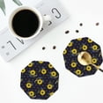 thumbnail image 4 of Kdxio Sunflowers Funny Coasters,4 Pcs Leather Coasters,Housewarming Gifts,Protect Furniture from Water Marks Scratch and Damage, 4 of 8