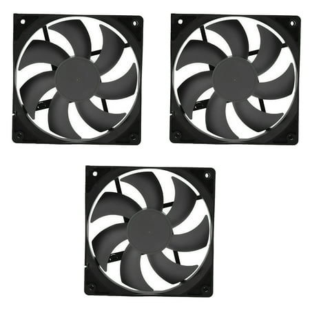 Dracaena 3 Pack FAN-WD12 120mm Fan for Computer DC 12v 4P+3pin 50CFM Cooler PC Case Fan, Cooling Fan for Computer Water Cooling Systems, Black