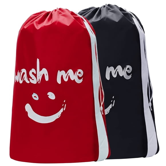 Bolsa de viaje para ropa sucia HOMEST Wash Me XL, paquete de 2 unidades, color negro y rojo
