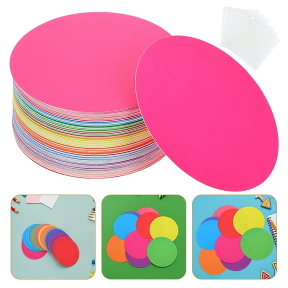 ELAYARD 108 Pcs Multi-Color Round Paper Cutouts for Classroom Bulletin Board Decoration and Craft Projects