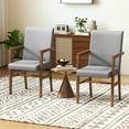thumbnail image 4 of Costway Mid-Century Modern Dining Chairs Set of 4 Upholstered Accent Chairs Armchairs, 4 of 9