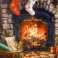 thumbnail image 4 of Christmas Canvas Prints Wall Art, Snowy Scene Picture for Holiday Decor, Painting Fireplace Christmas Tree Canvas Printing for for Living Room, Bedroom, 16'' x 12'', 4 of 4