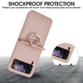 thumbnail image 2 of TECH CIRCLE for Samsung Galaxy Z Flip 3 Case with Card Slot Ring Holder,Premium PU Leather Back Cover All-Round Protection Protective Phone Case for Galaxy Z Flip 3 5G 6.7 inch 2021,Rosegold, 2 of 7