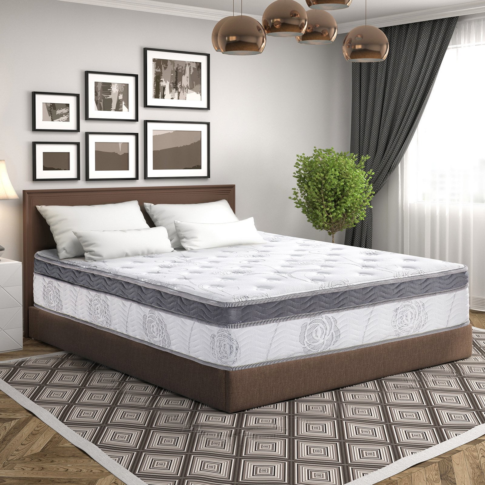Olee Sleep 13 In Gel Memory Foam Spring Hybrid Mattress Walmart Com