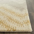 thumbnail image 3 of SAFAVIEH Capri Robynne Chevron Wool Runner Rug, Gray/Gold, 2'3" x 9', 3 of 6