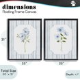 thumbnail image 3 of Stupell Industries French Country Blue Blooms & Stripes Black 2pc Floating Frame Art Set, 25 x 31 each, by Tava Studios, 3 of 7