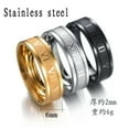 thumbnail image 4 of EOEMY 2023 Vintage Roman Numerals Men Rings Fashion 6mm Stainless Steel Rings Jewelry-Silver-11, 4 of 9