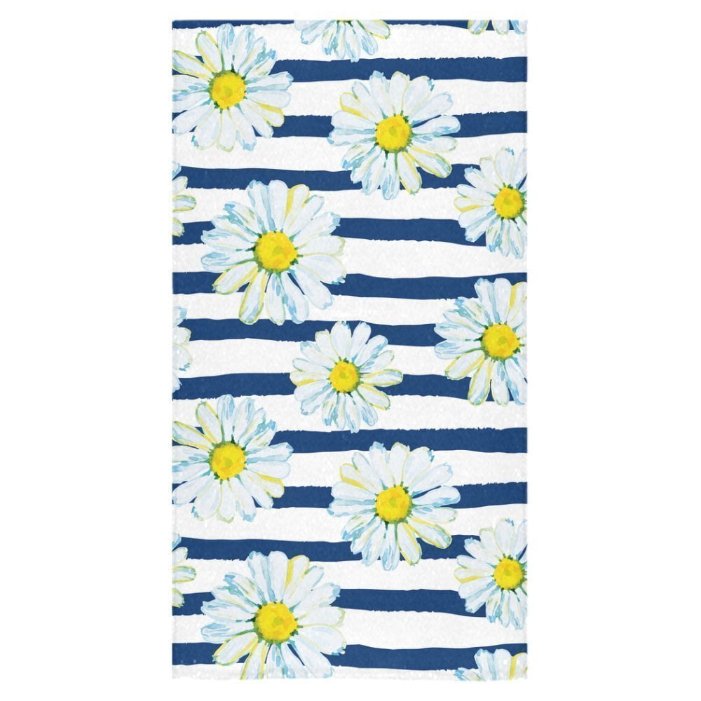 ZKGK Daisy Towel Bath Wrap Bath Towel Beach Towel Striped Shower Towel