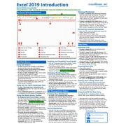 Learn Excel 2019 Quick Reference Training Card - Laminated Tutorial Guide Cheat Sheet of Instructions, Tips & Shortcuts