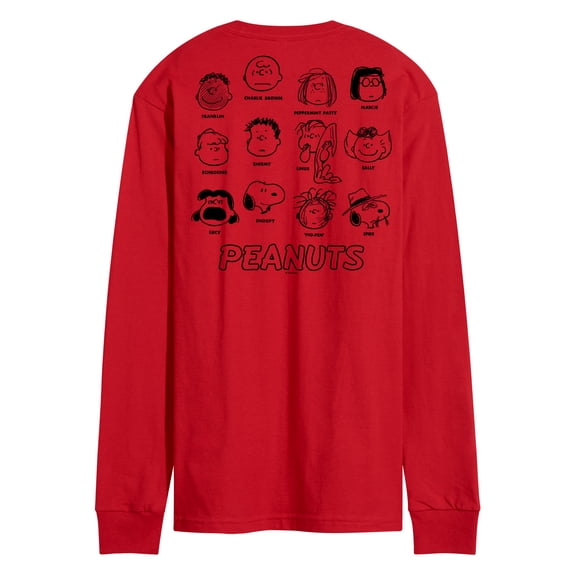 Peanuts - Faces - Men's Long Sleeve Graphic T-Shirt