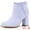 Purple, variant on Unique Bargains Women's Ruffle Block Heel Ankle Boots Red (Size 7.5)