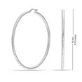 thumbnail image 5 of LeCalla 925 Sterling Silver Extra Large Diamond-Cut Classic Italian Design Big Hoop Earrings Jewelry Gifts for Women and Teen 70MM, 5 of 9