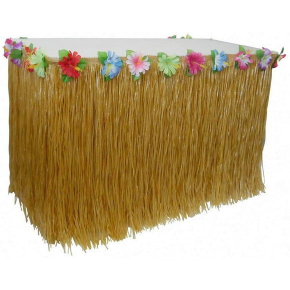 Table Grass Skirt For Hawaiian Hula Luau Party Decoration Table