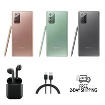 Restored Samsung Galaxy Note 20 5G N981U (Fully Unlocked) 128GB Mystic Bronze w/ Wireless Earbuds (Refurbished)