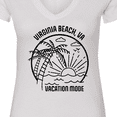 thumbnail image 4 of Inktastic Summer Vacation Mode Virginia Beach Virginia Women's V-Neck T-Shirt, 4 of 5