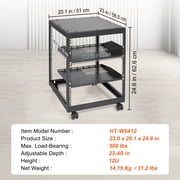 KFFKFF 12U 4 Post Open Frame Server Rack Network Enclosure 15-40 Adjustable