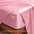 thumbnail image 6 of Satin Sheets California King Size - 4 Pieces Luxury Silky Soft Bed Sheets, Wrinkle-Free Light Pink Satin Silk Sheet Set with 1 Deep Pocket Fitted Sheet, 1 Flat Sheet, 2 Pillow Cases, 6 of 8