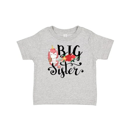 

Inktastic Floral Unicorn Big Sister Girls Toddler T-Shirt