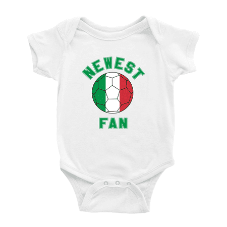 

Newest Italy National Soccer Team Fan Cute Baby Bodysuit Jumpsuits (White 0-3 Months)