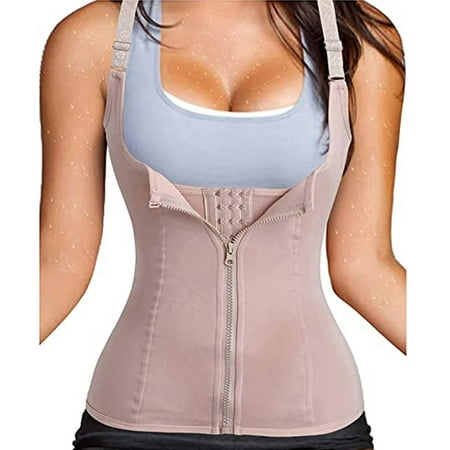 

Waist Trainer Corset for Weight Loss Tummy Control Sport Workout Body Shaper Zipper Vest Tank Top