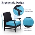 thumbnail image 2 of SUMMIT LIVING 2 Pieces Outdoor Patio Rattan Wicker Chairs With Aqua Cushions for Park, Yard, Deck, 2 of 6