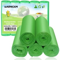 6 Gallon Biodegradable Trash Bags for Office Shredder, Small Garbage Bags Recyclable Wastebasket Trash Liners for Bathroom Kitchen Home Bins, 100 Counts