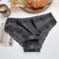 thumbnail image 1 of Pure Cottton Panty for Woman Soft Lace Soild Color Lingerie Comfort and Breath Brief XS-XL, 1 of 4