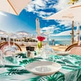 thumbnail image 3 of Outdoor Tablecloth with Umbrella Hole Umbrella Tablecloth Patio Tablecloths with Zipper for Courtyards, Terraces, and Beaches 60 x 102 in, 3 of 5