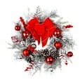 thumbnail image 2 of Christmas Wreath Christmas Decoration Decorative Realistic 20 inch Xmas Wreath Winter Wreath for Wall Party Home Office Decor, 2 of 8