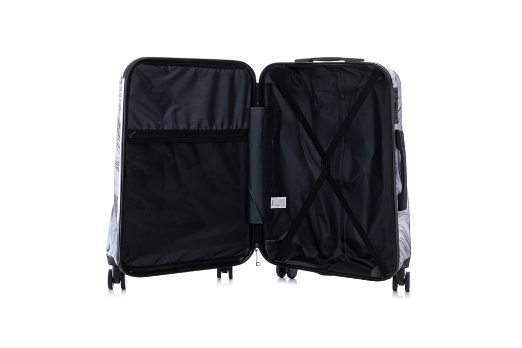 Multi-color Design ABS Hard Shell Lightweight with 360° Dual Spinning Wheels & Combo Lock - Includes 28", 24", 20" 3-Piece Luggage Set