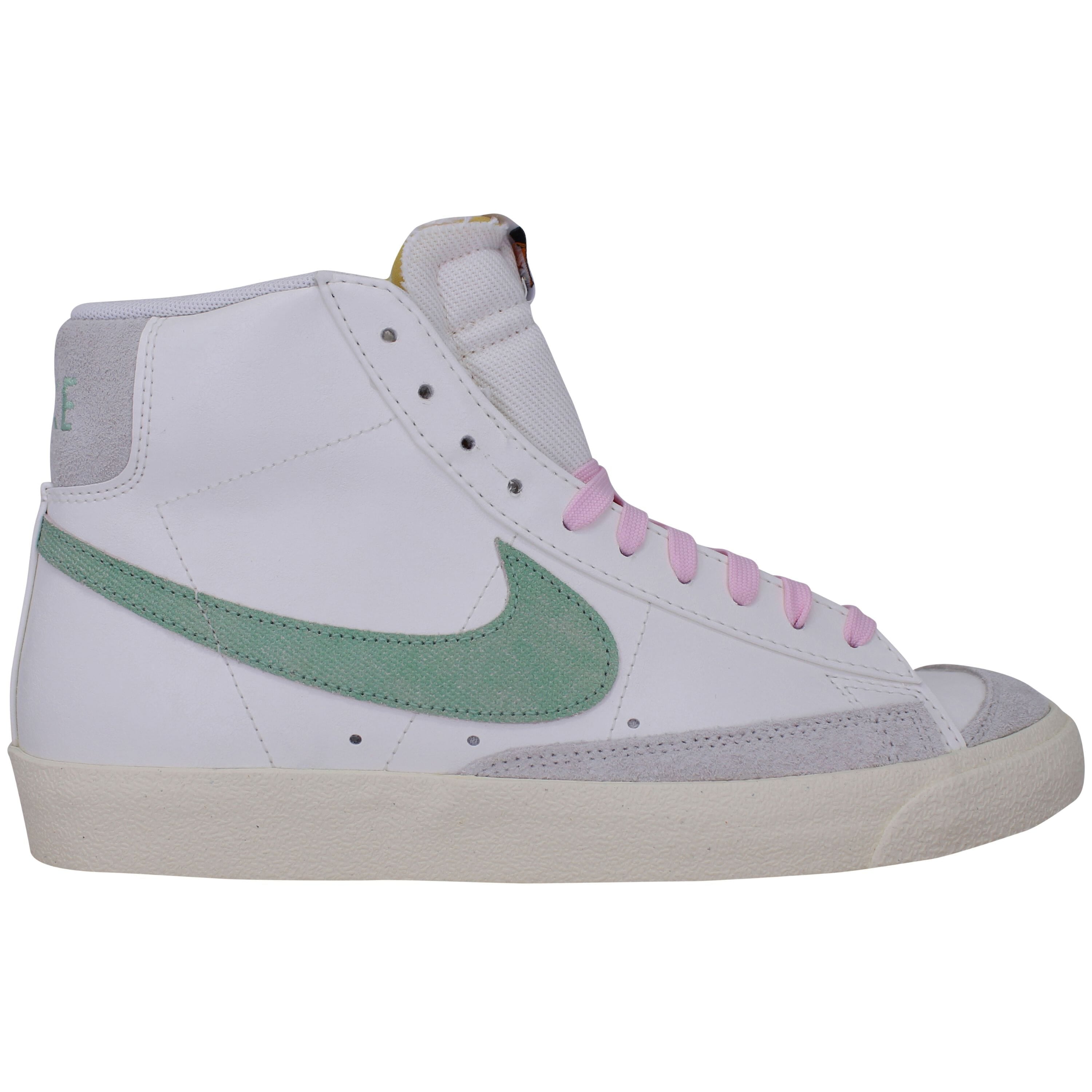 nike blazer mid 77 white aluminum black light green spark