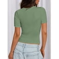 thumbnail image 2 of Remera Mujer PRETTYGARDEN 2025 Ajustada de Canalé Verde M, 2 of 6