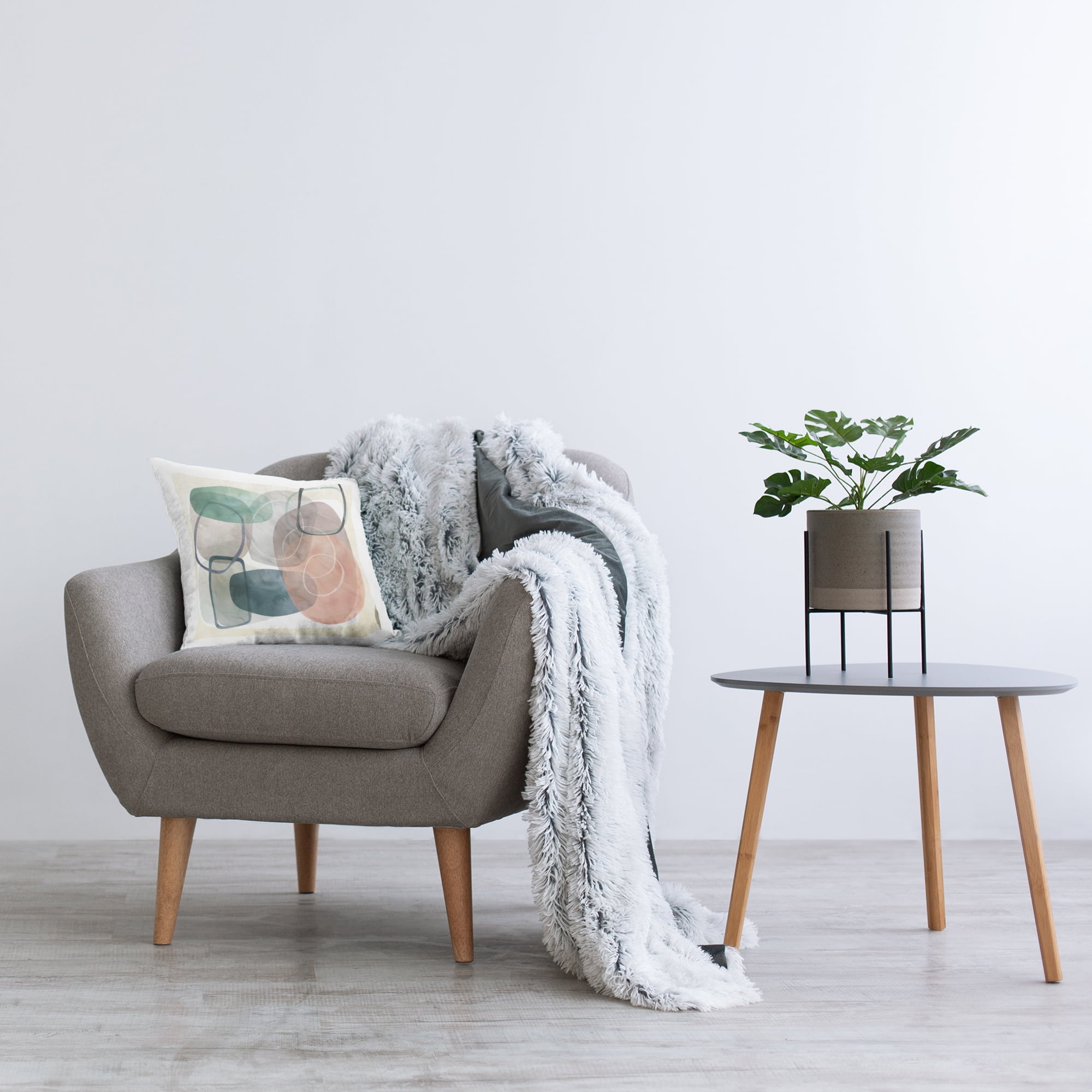 Stupell Industries Oblong Organic Shapes Decorative Printed Throw Pillow Design by Carol Robinson.