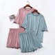 thumbnail image 3 of Pijama de manga tres cuartos para Mujer, traje de pantalón corto, ropa de casa, ropa de dormir informal, conjunto de verano, 3 of 4