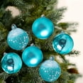 thumbnail image 4 of Neoyler Christmas Decorations Set of 9 Shatterproof Christmas Balls Hanging Ornaments for Tree Vacation Home Party Wedding Lightweight Easy Hanging Christmas Ornament Set 7.1in Blue, 4 of 5